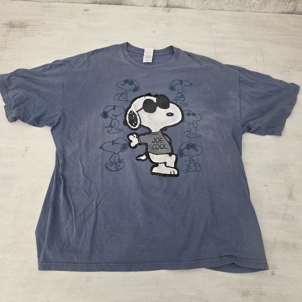 Vintage Snoopy Shirt Peanuts Joe Cool Blue Cartoon Graphic Mens 2XL Short Sleeve - Picture 2 of 11